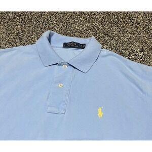Polo Ralph Lauren Classic Fit Men's Size M Blue Short Sleeve Shirt 100% Cotton